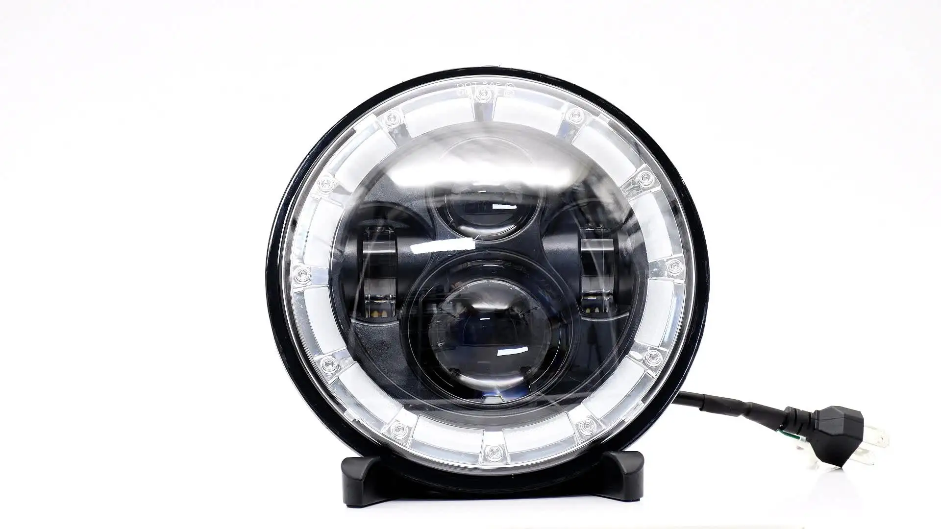 Par 7 H4 Faros De Led Drl Ojos Ángel Wrangler Jeep Vocho | Meses sin interés