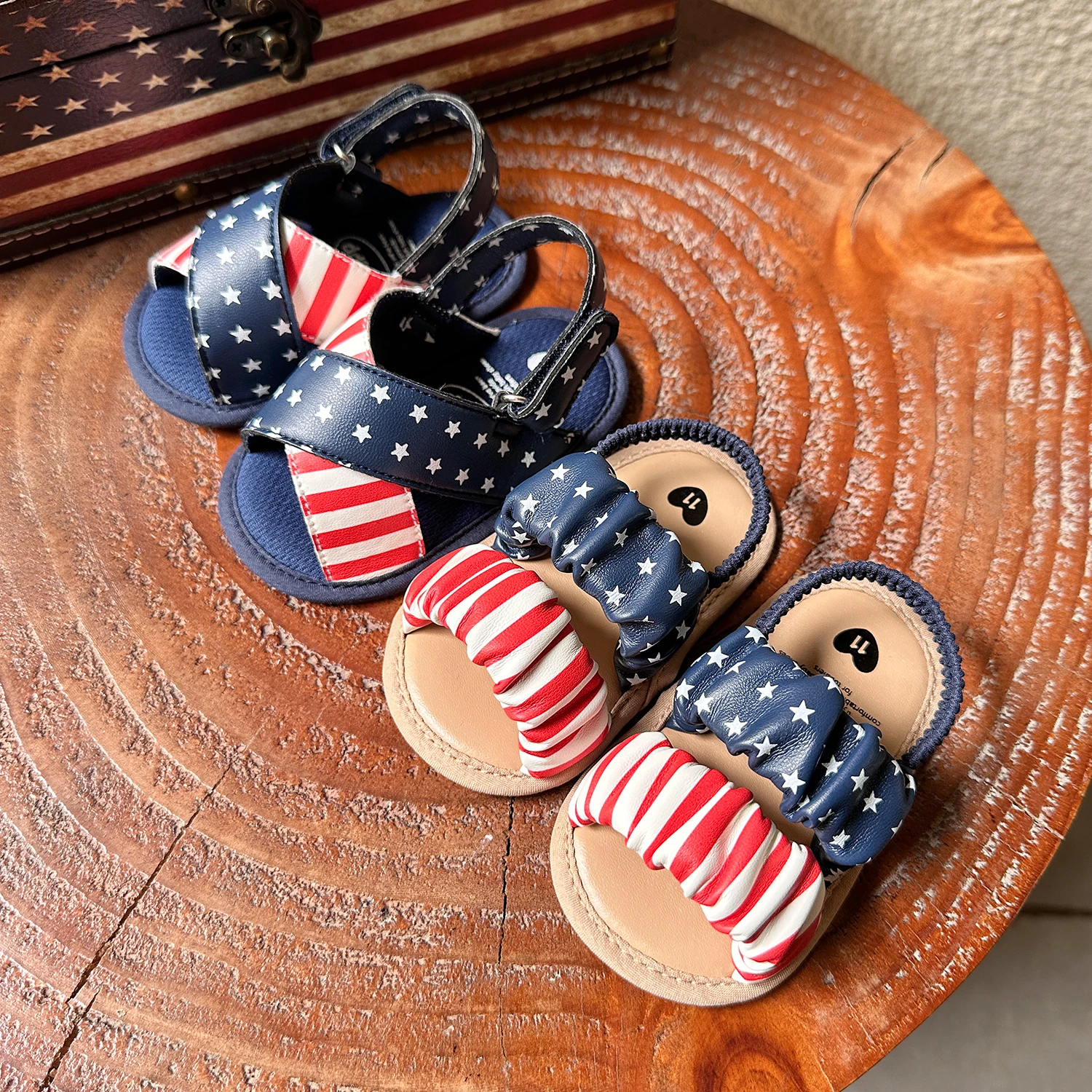 Summer Baby Dress Shoes for Independence Day and Presidential Election,Infant Baby Boys Girls Sandals Newborn Crib Shoes First W