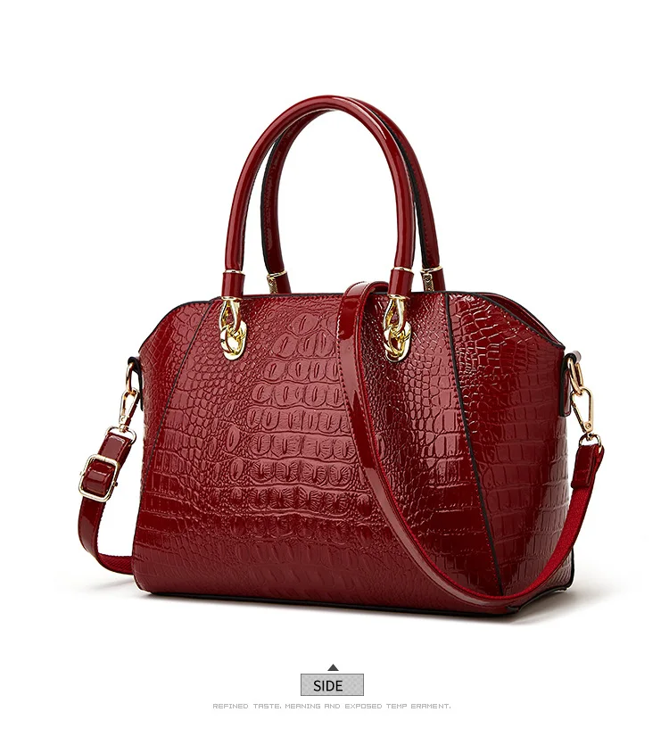 Luxury Crocodile Pattern Faux Leather Women’s Handbag