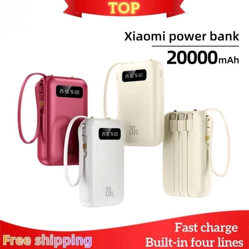 New Original Genuine Power Bank 20000 MAh Large Capacity Built-In Line Super Fast Charging Compact Portable Power Bank 1