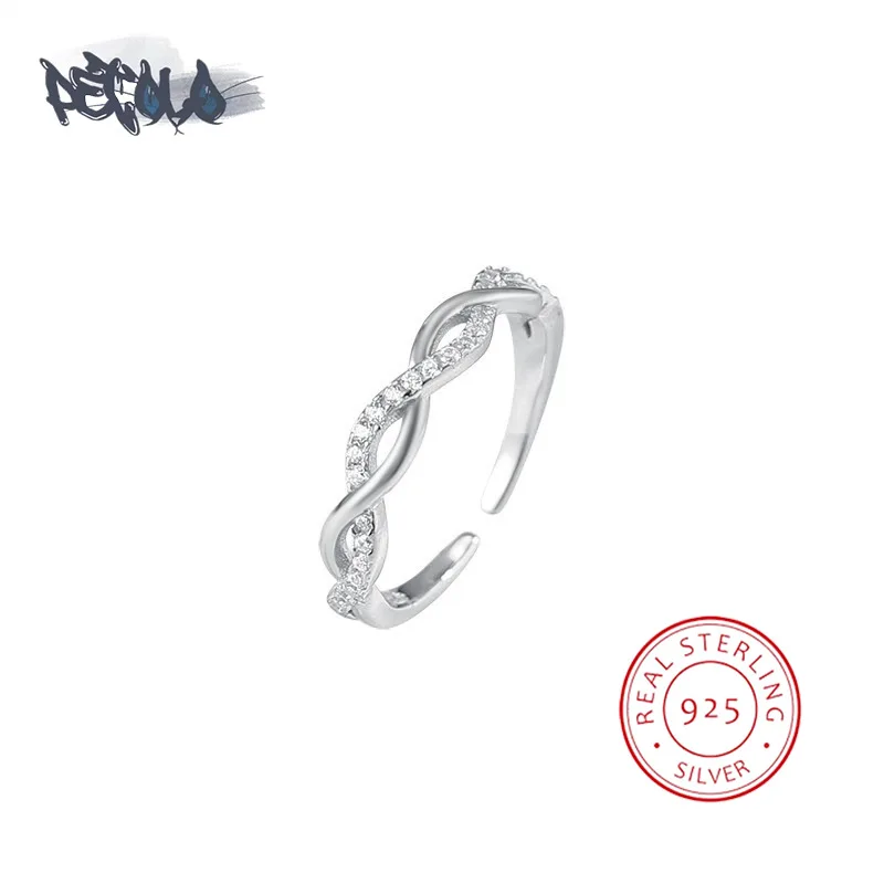 

Женское кольцо из серебра 925 пробы, С Простыми линиями