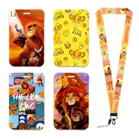 Disney The Lion King Simba Neck Strap Lanyard Anime Boys Card Cover Cartoon Badge Holder ID Card Students Hang Rope Gift 1