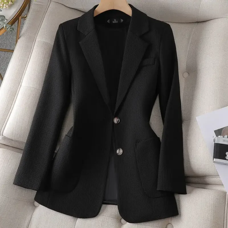 New Women Blazers Coats Suit Jackets Luxury Designer Women Clothing Slim Korean Fashion Long Sleeve Buttons High Quality