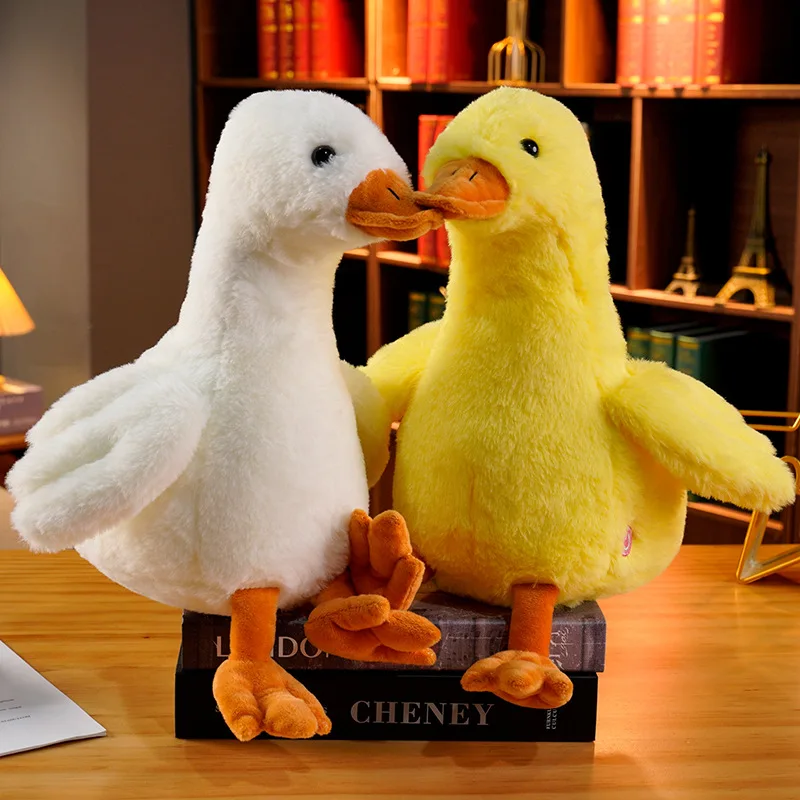 30CM Luminous Plush Toys Light Up LED Colorful Glowing White Goose Doll