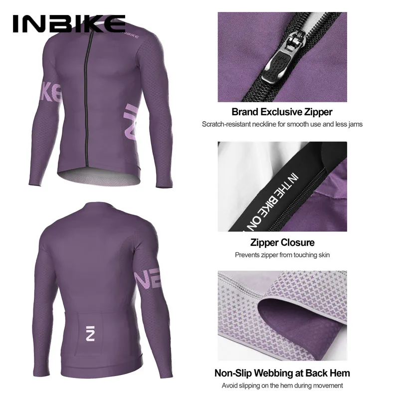 INBIKE Men’s Cycling Long Sleeve Breathable MTB Clothing Bicycle Jersey for Men Road Bike Top Shirts with Pocket Cycling Clothes 4