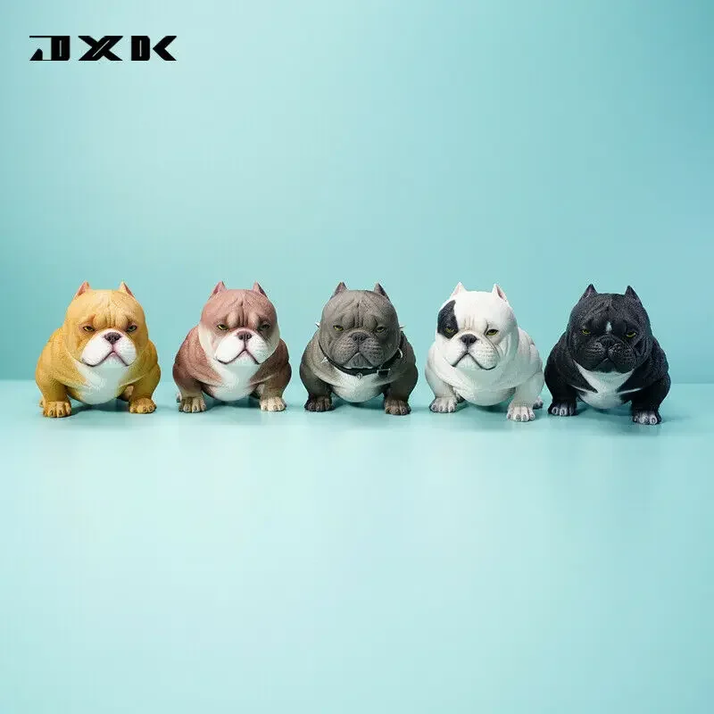 JXK 1/6 Mini Bully Dog Model Cute Animal Figure American Bully