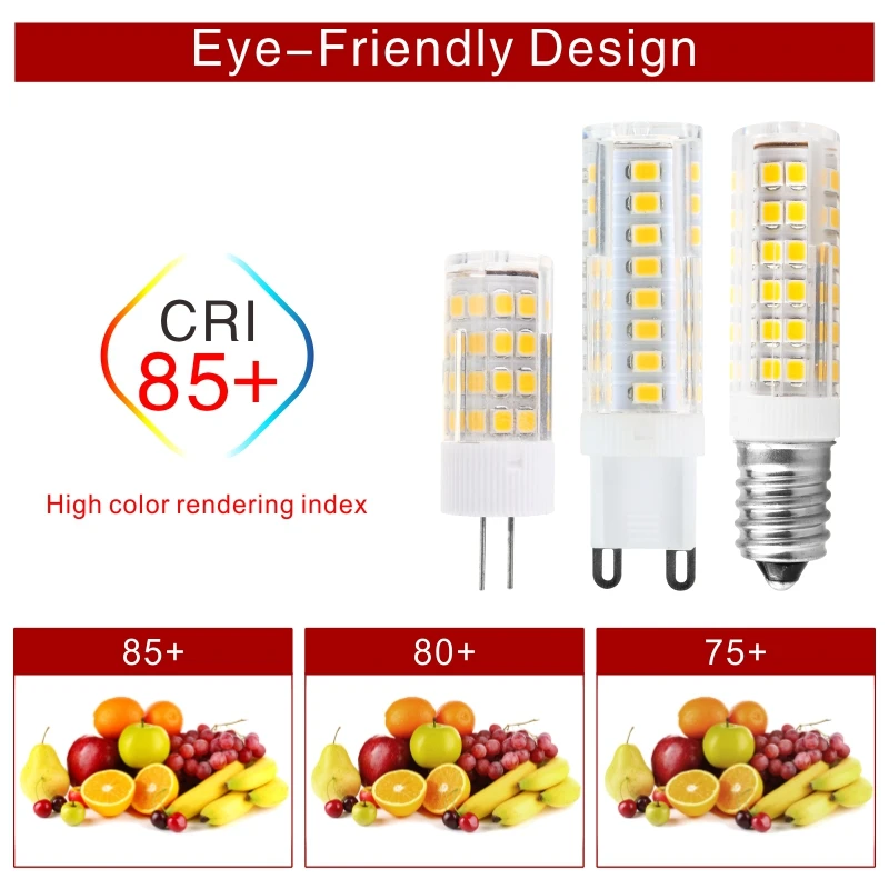 할로겐 샹들리에 조명 교체 LED 전구, 3W, 4W, 5W, 7W, G4, G9, E14, LED 램프, AC 220V, SMD2835, 360 빔 각도, 10 개/로트