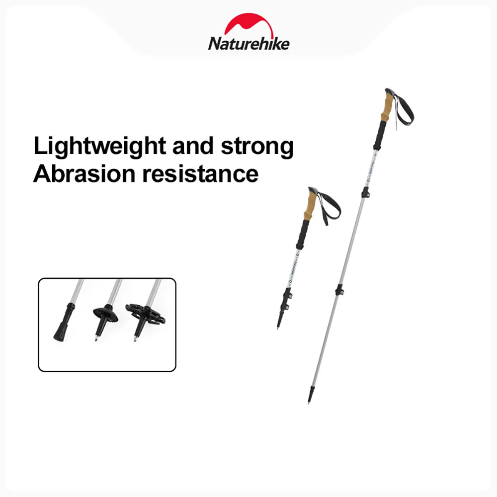 Naturehike Trekking Poles 2pcs Carbon Fiber Collapsible Telescopic
