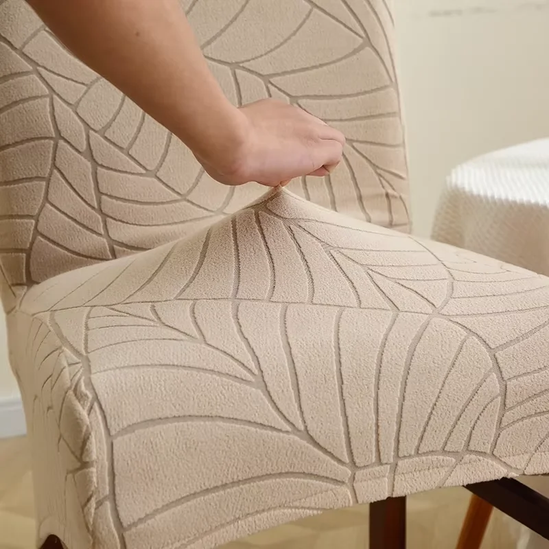 Jacquard Chair Cover Stretch XL Size Long Back Dining Chair Covers