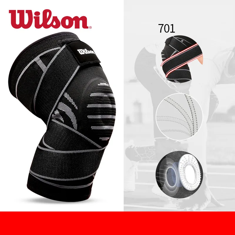 Wilson rodillera elástica compresión, Protector de de apoyo para deportes, baloncesto, voleibol, correr y bicicleta|Coderas y rodilleras| - AliExpress