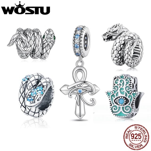 WOSTU 925 Sterling Silver Beads For Jewelry Making Demon Eyes Pendant Bead  Charm Fit Original Bracelet Necklace Gift for Women - AliExpress