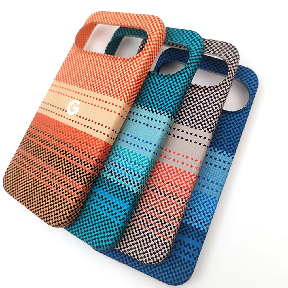 Luxury Ultra-Thin Matte Carbon Fiber Pattern Shockproof Case with MagSafe Compatibility