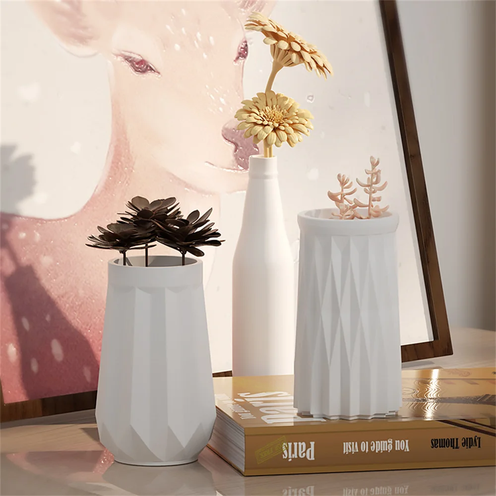 Vase Silicone Mold DIY Drip Gypsum Vase 3D Ornament Mold Epoxy Resin Plaster Concrete Flower Pot Mould Home Garden Decoration