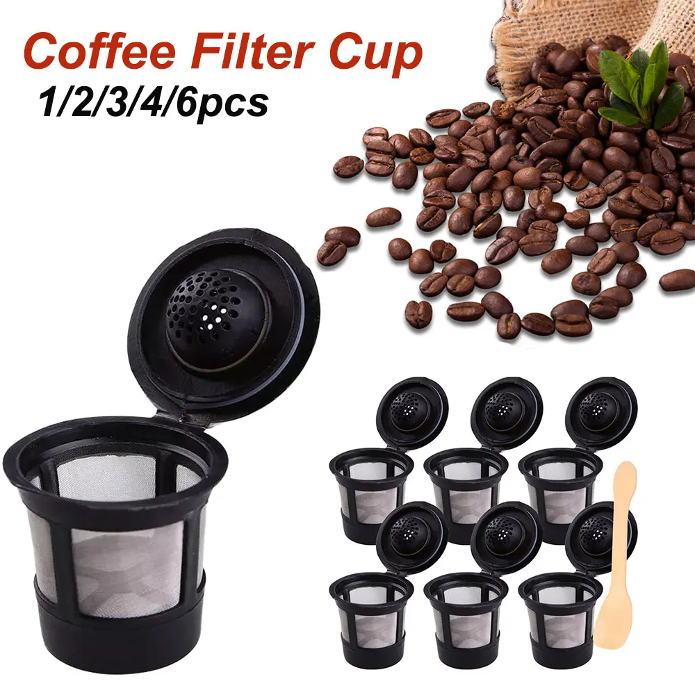 1/2/3/4/6pc Reusable K Cups for Keurig Universal Refillable Eco