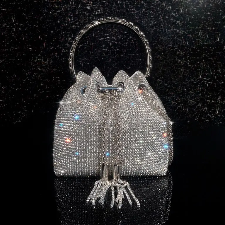 

Кошельки и сумочки, сумки для женщин, Роскошный дизайнерский клатч-мешок, кошелек, вечерняя Банкетная сумка со стразами, сумка на плечо Q405