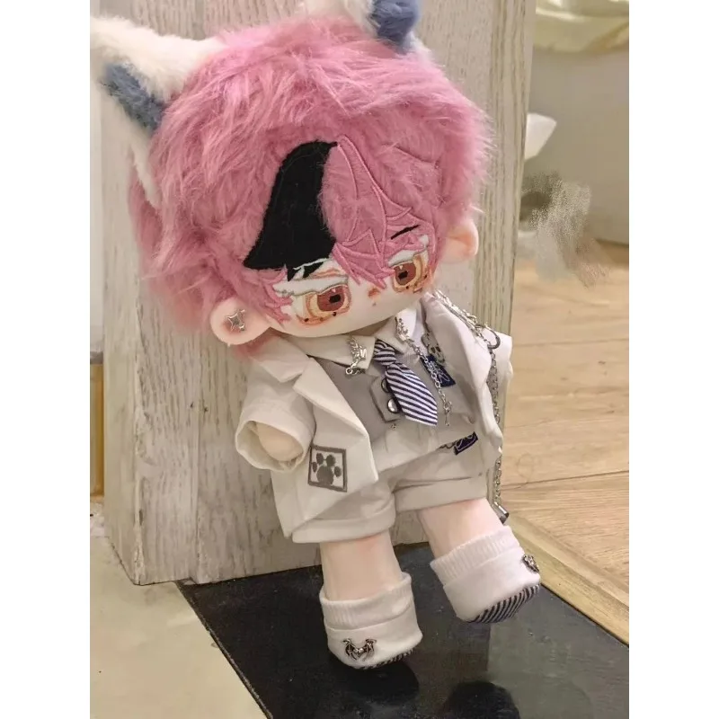 20cm Cool Handsome Street Uniform Coat Shirts Vest Shorts Clothes Outfits 20cm Plush Stuffed Doll Accessories Outfits Gif 5