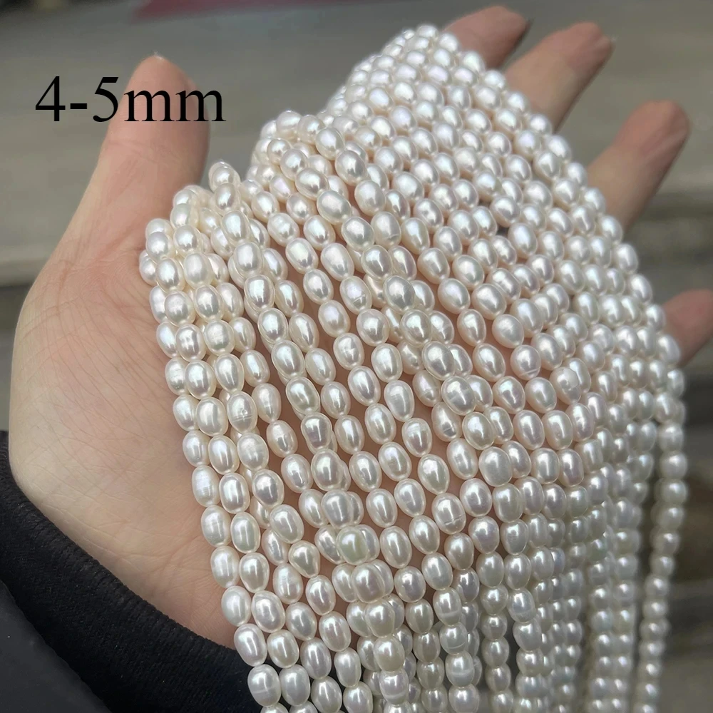 Pearls For Jewelry Natural Pearl Beads Loose Beads Loose Pearl Beads Pearl Beads Beads For Jewelry Making Natural Freshwater Pearl Beads Rice Shape Punch for DIY Necklace Bracelet Jewelry Making