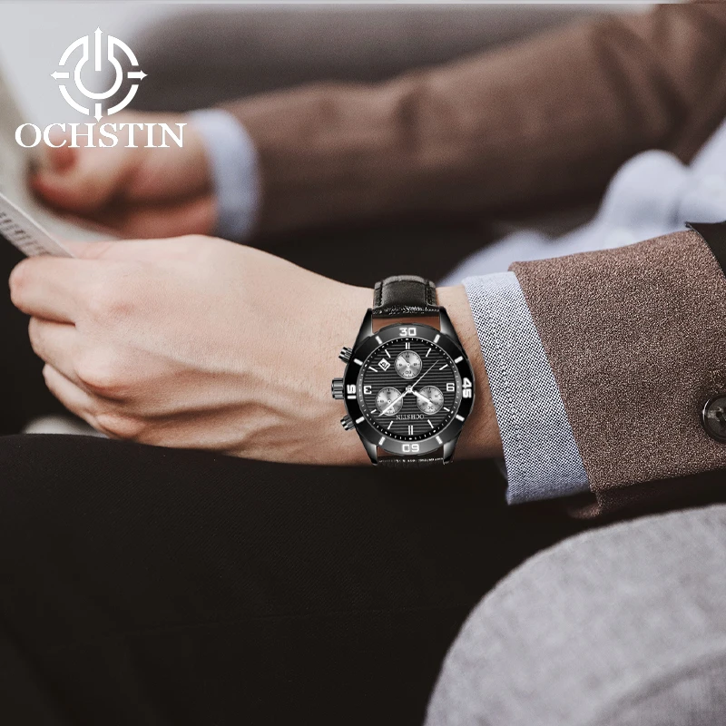 Ochstin New 2024 Navigator Series Simple and Comfortable Multi functional Quartz Movement New 2024 Watch Men's Quartz Watch