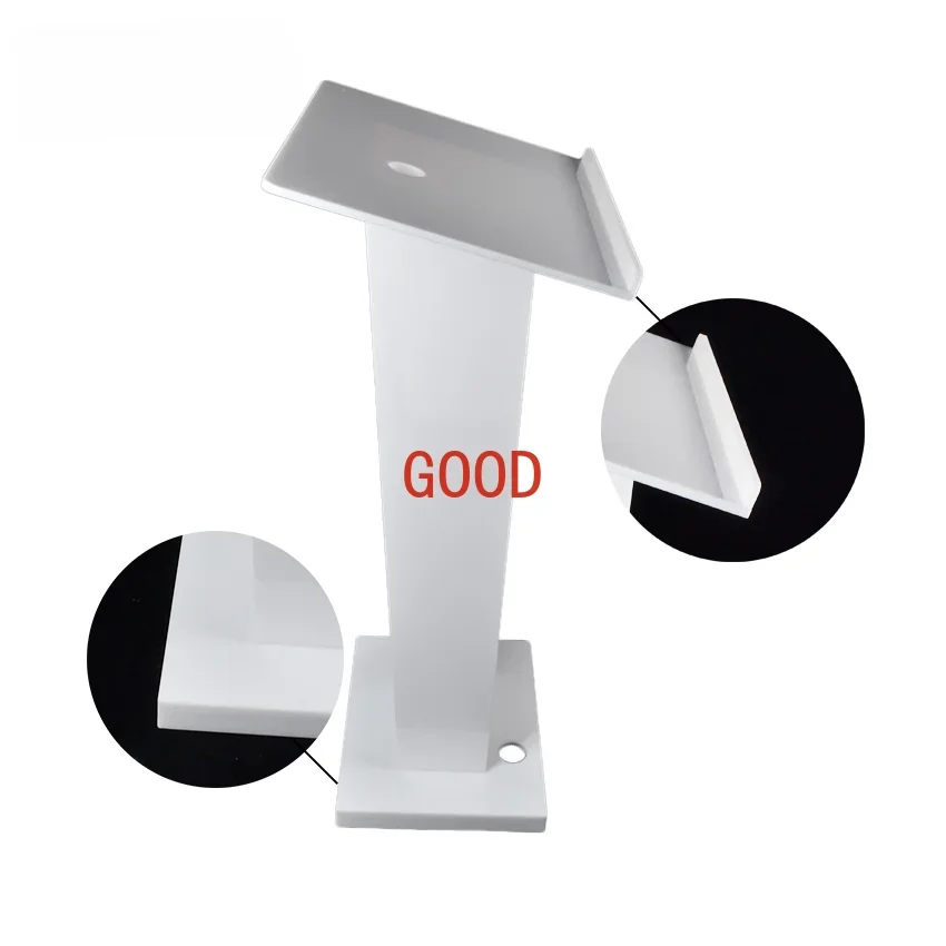 Transparent Acrylic Podium With White Acrylic Front Panel 43.4" Tall Pulpit Senior Lectern Easy Assembly Atril Color Options