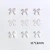 50pcs 3D Sweet Pearly Glossy Ribbon Bow Resin Nail Charms Ballerina Bow Tie Nail Art Decoration Nail Accessories Manicure DIY 3