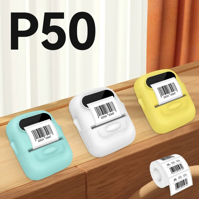 P50 Mini Wireless By Marklife APP Bluetooth Inkless Thermal Barcode Label  Printer for Home Office Printing Sticker Label Maker - AliExpress