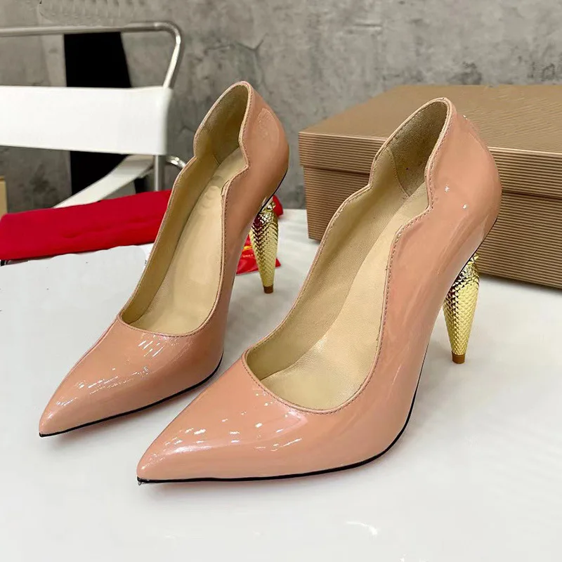 

Solid Color Sandals 2023 Summer Fashion Design Women Shoes Thin High Heel Slip On Shallow Pumps Casual Sexy Chaussures Femme