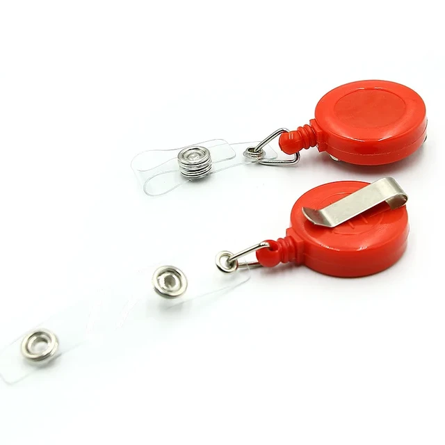 1pc Retractable Ski Pass ID Card Badge Name Tag Holders Anti-Lost Clip Key  Chain Reels