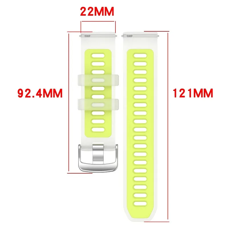 Breathable Semi-Transparent Silicone Strap, 20/22mm