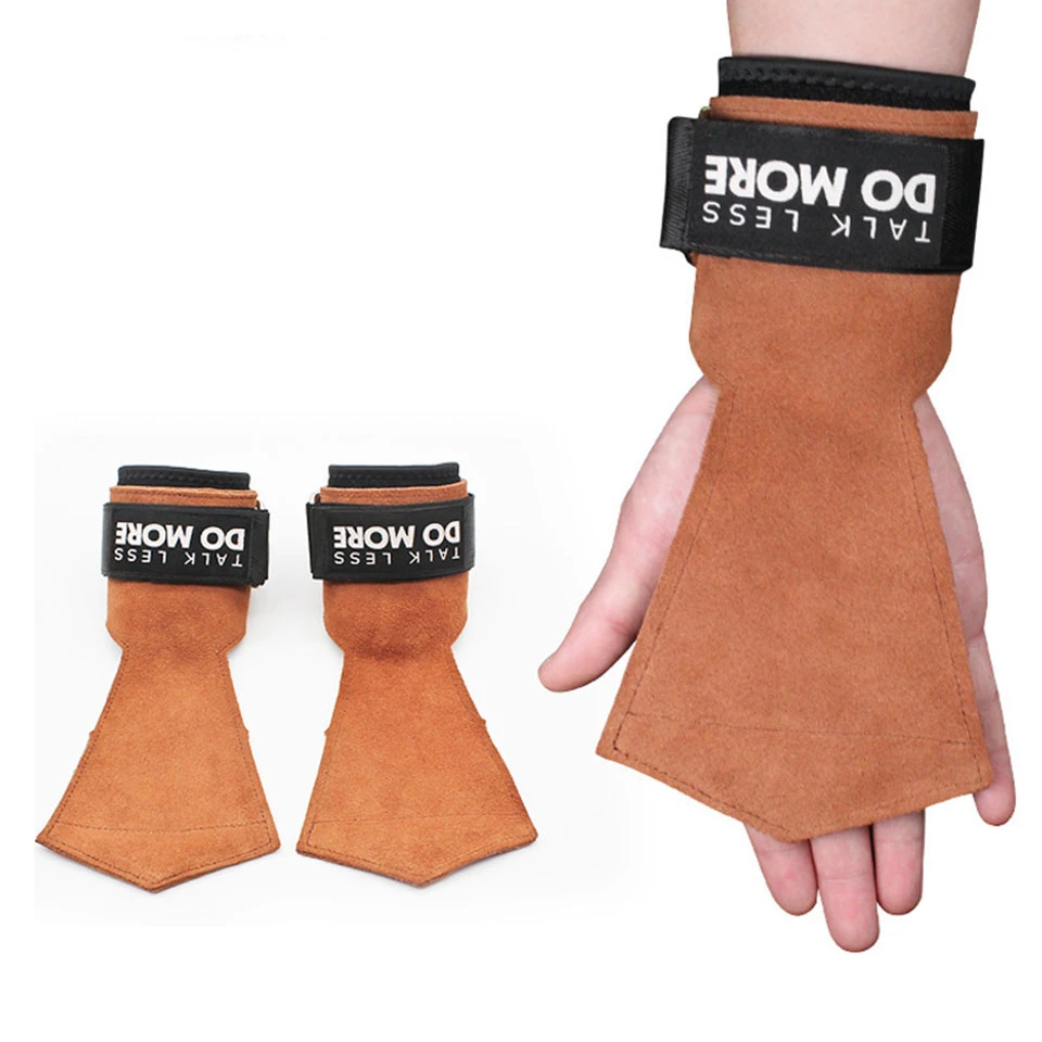 20231PairCowhideHandGripsGymnasticsGloveGripsAntiSkidGym