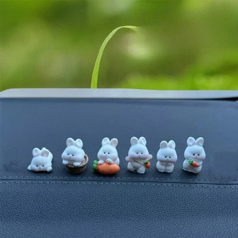 귀여운 토끼 자동차 인테리어 액세서리 자동차 센터 콘솔 장식 인터넷 유명 오리 에어컨 통풍구 거울 아마기