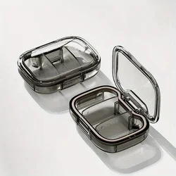 Compact 3 - Section Travel Pill Organizer - Secure, High - Quality Daily Medication Holder (1PC Black)
