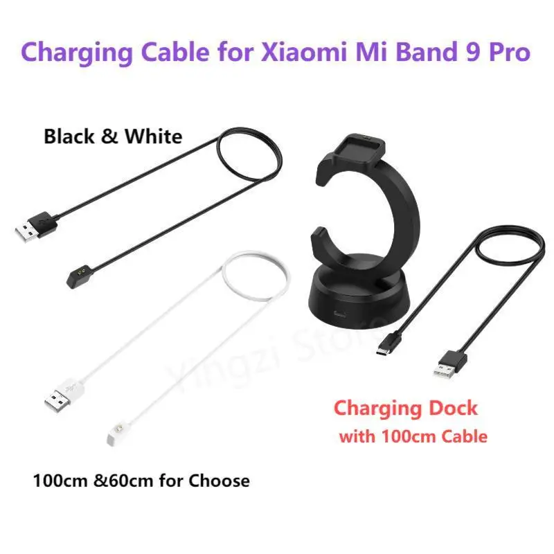 USB Charging Cable For Xiaomi Mi Band10 Pro 9 Pro 8 Pro Charger Holder Watch Charging Cable Magnetic Charger Stand Adapter