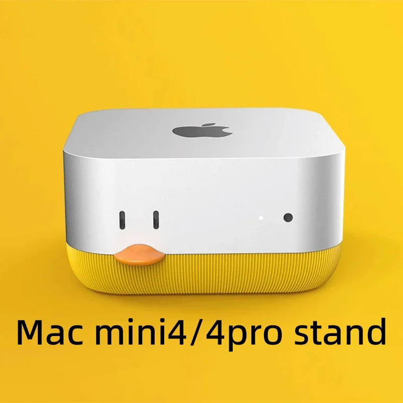 3D-printed Mac Mini M4 stand with a creative front power button