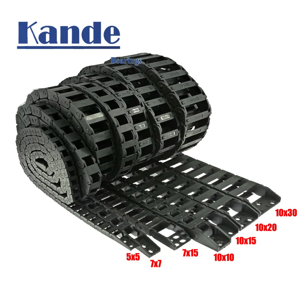 Cable Drag 5x5 7x7 10x10 10x15 10x20 10x30 L1000mm Chain Wire Carrier End Connectors for CNC 3D Printer Engraving Voron plastic cable chain cable carrier