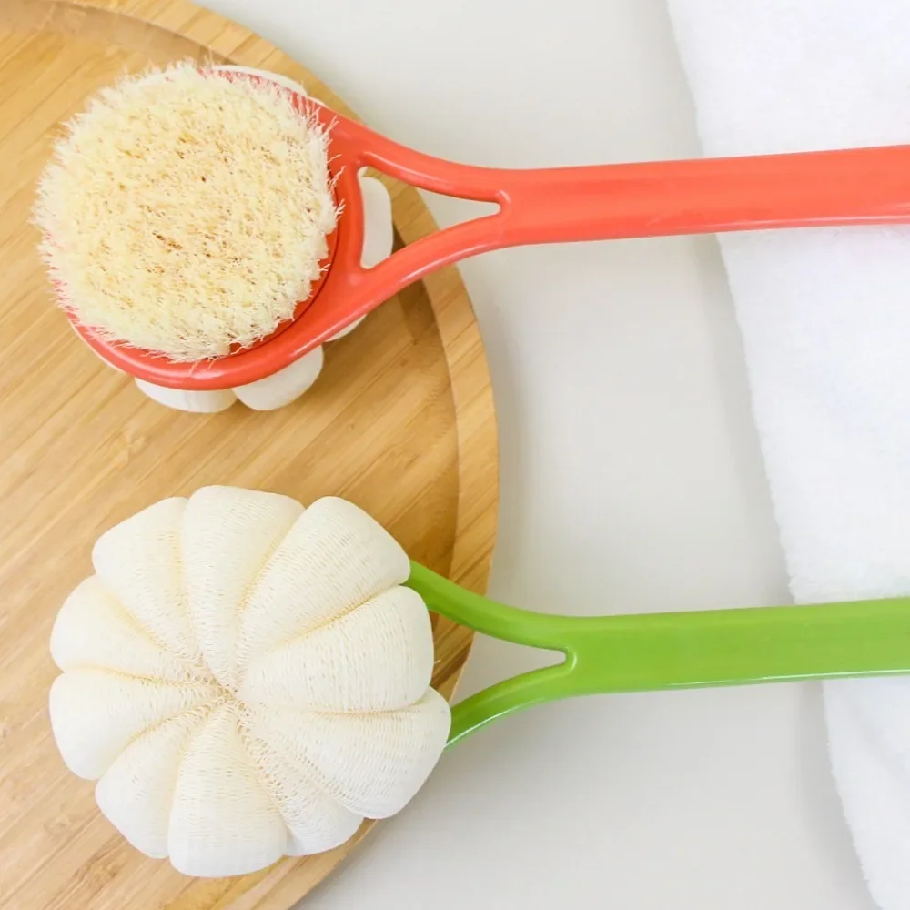 

Двусторонняя щетка для ванны с длинной ручкой, щетка для душа, Массажная щетка для тела, щетка для отшелушивания, скребок для спины, инструменты для купания, Товары для ванной комнаты