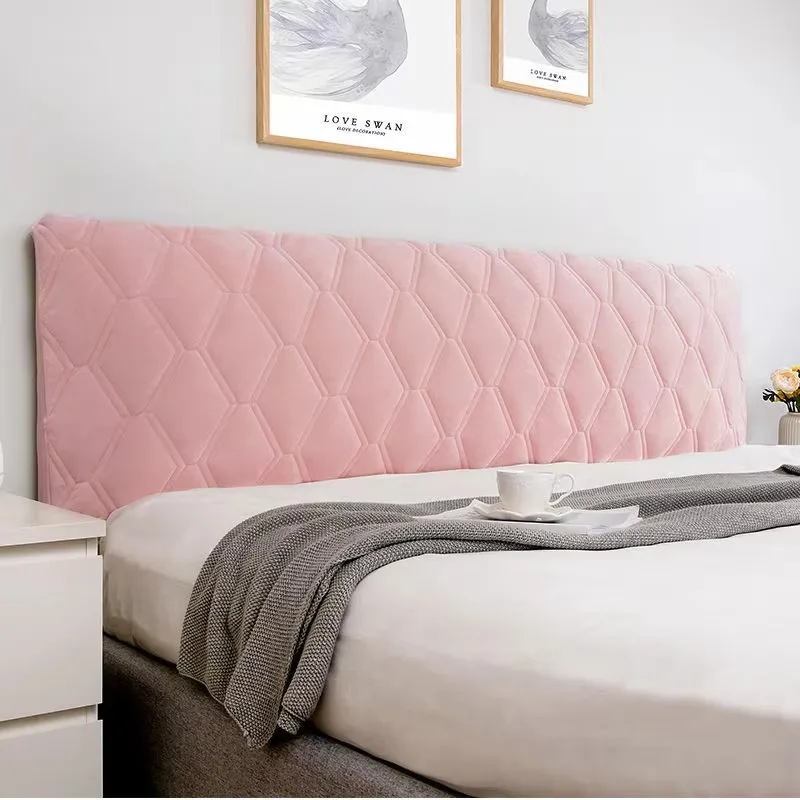 Luxury Velvet Quilted Headboard Cover - Super Soft & Smooth Dust Protector