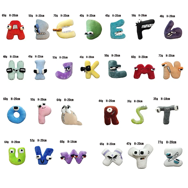 Alphabet Lore Plush Toys English Letter Stuffed Animal Plushie Doll Toys  Gift for Kids Children Educational Alphabet Lore (A-Z) – the best products  in the Joom Geek online store