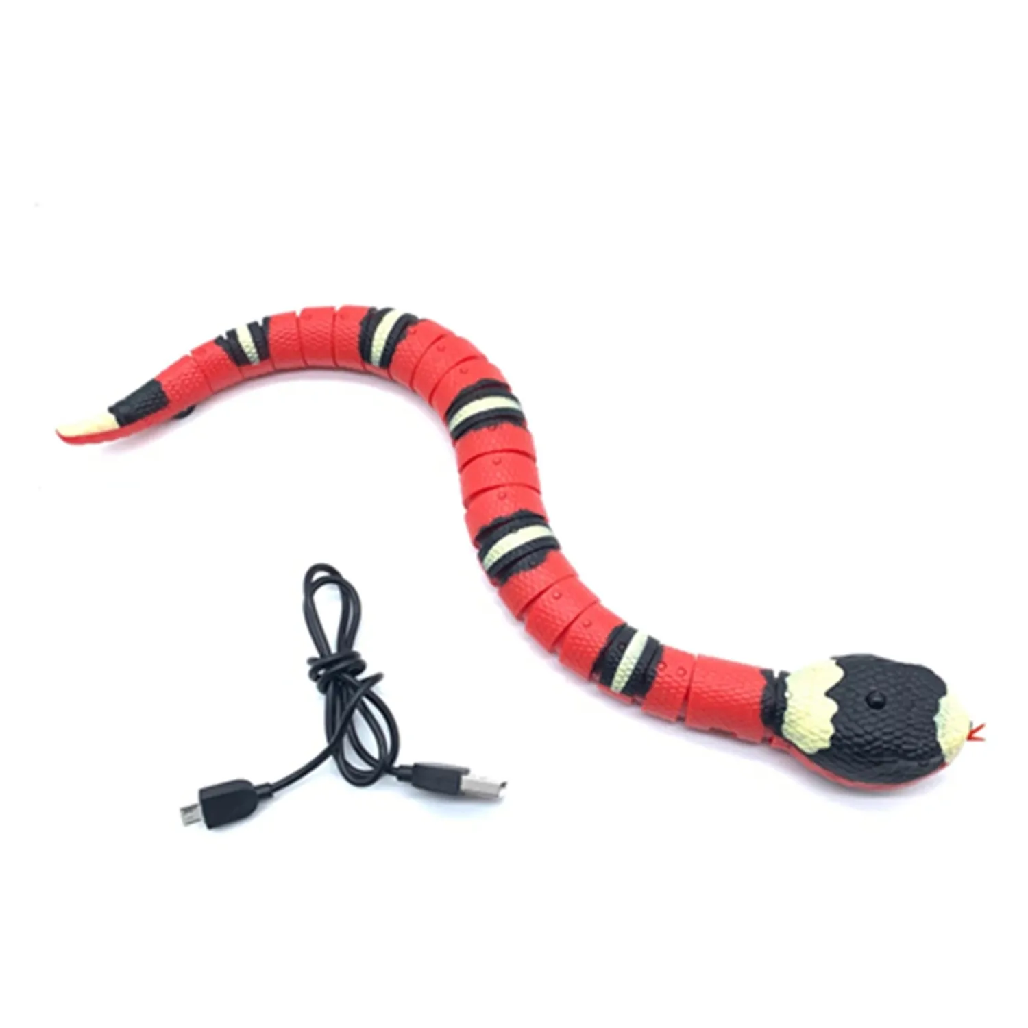 Smart Sensing Snake Cat Toys Automatic Electric Cat Interactive Toys USB Charging Smart Pet Toys for Kitten Dogs Cat Accessories 