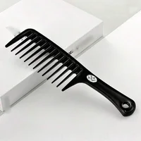 Peigne à dents larges pour cheveux bouclés pour femmes, peigne durable de grande taille et outil de coiffage pour cheveux longs, usage domestique, style permanent 5