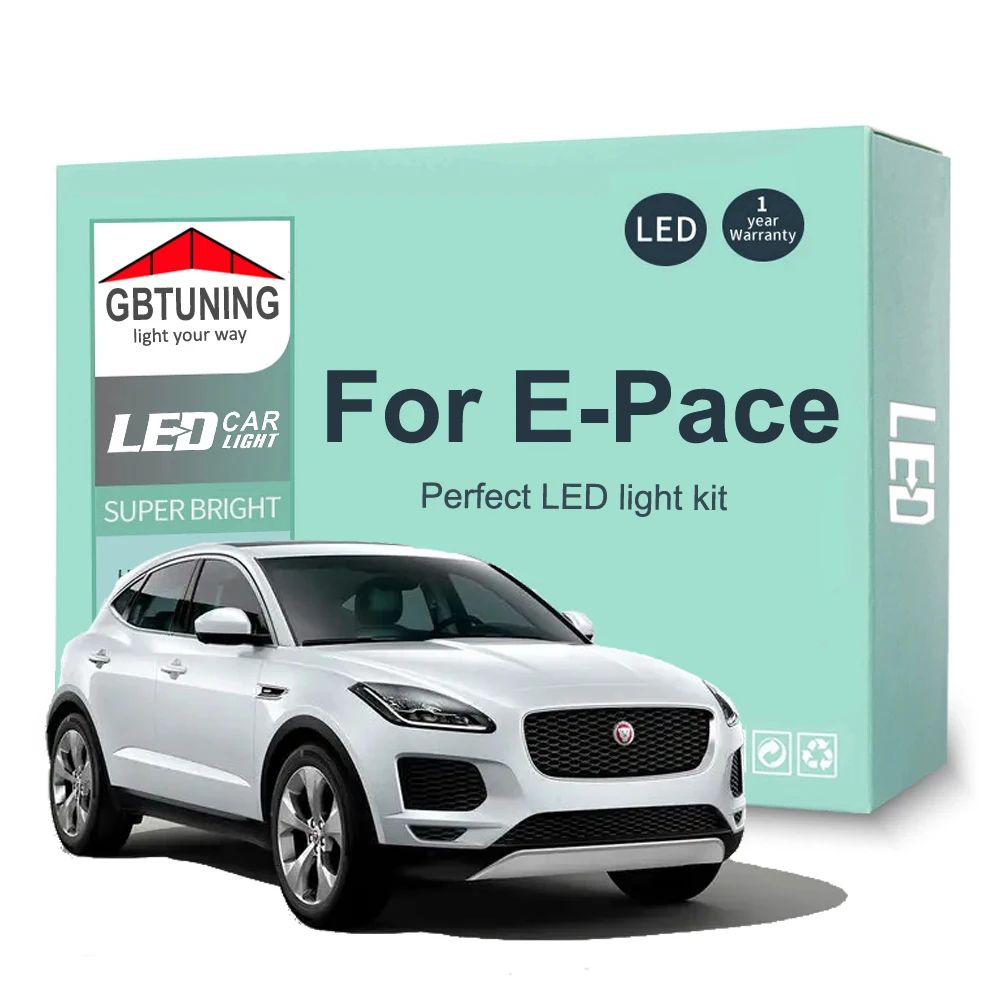 

Комплект светодиодных ламп для светильник на автомобиля Jaguar E-Pace 2017 2018 2019, 11 светодиодный т.