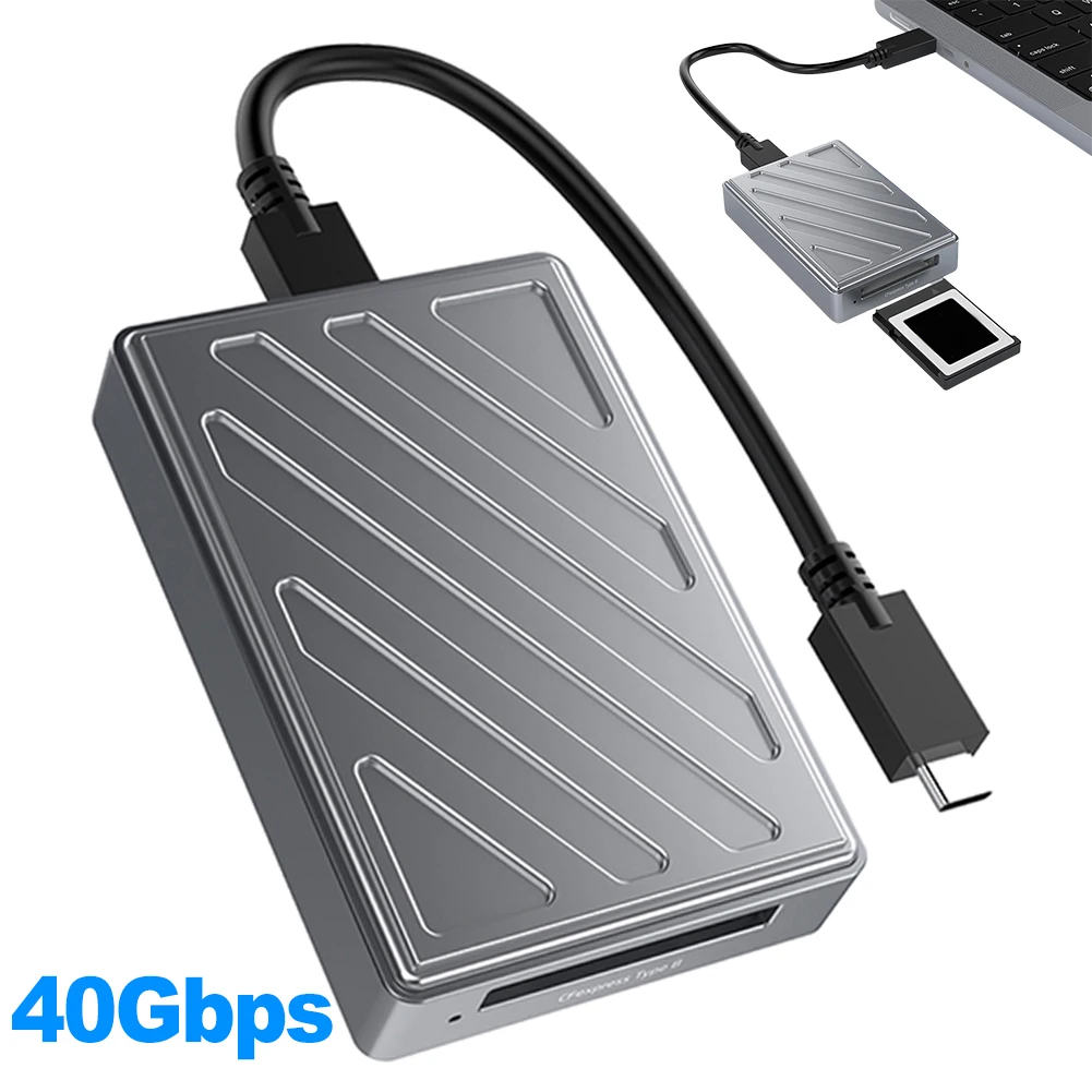 휴대용 C타입-CFexpress B 리더기, USB 4.0, 10Gbps 메모리 카드 어댑터, 노트북 컴퓨터, 휴대폰, 맥북, 아이패드, 크롬북용