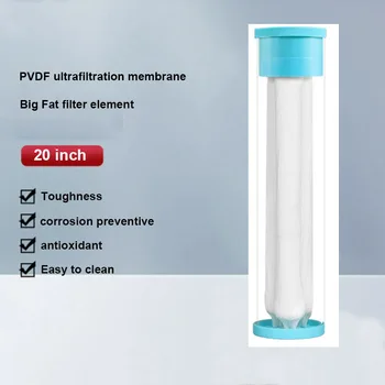 Elemento filtrante a membrana di ultrafiltrazione lavabile da 20 "grande PVDF anteriore da cucina Pre-acqua Purificatore Filtro in fibra cava a grande flusso