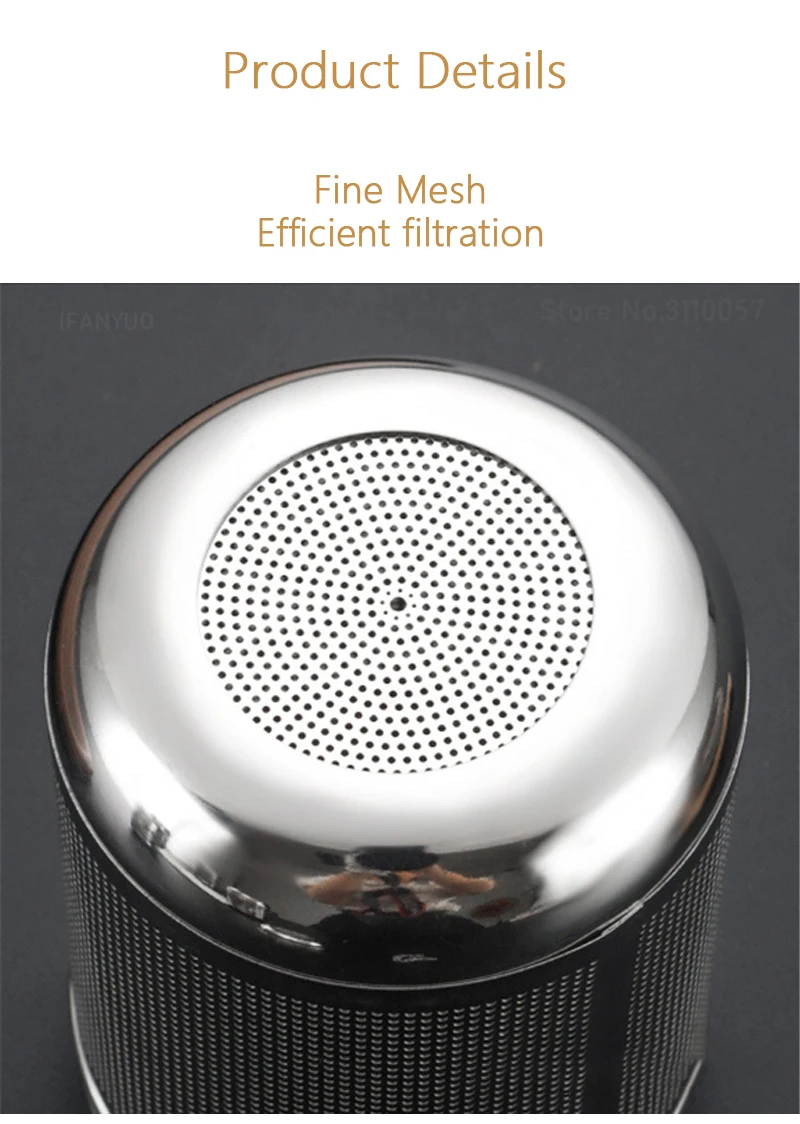 Description Picture 6 of itemExquisite Dragon Pattern Tea Infsuer Spice Seasoning Ball Strainer with Chain 304 Stainless Steel Teapot Teaware Coffee Filter