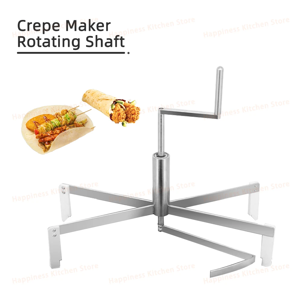 Burrito Making Tool Crepe Maker Rotating Rod Pie Servers Stainless Steel Snack Dough Kit