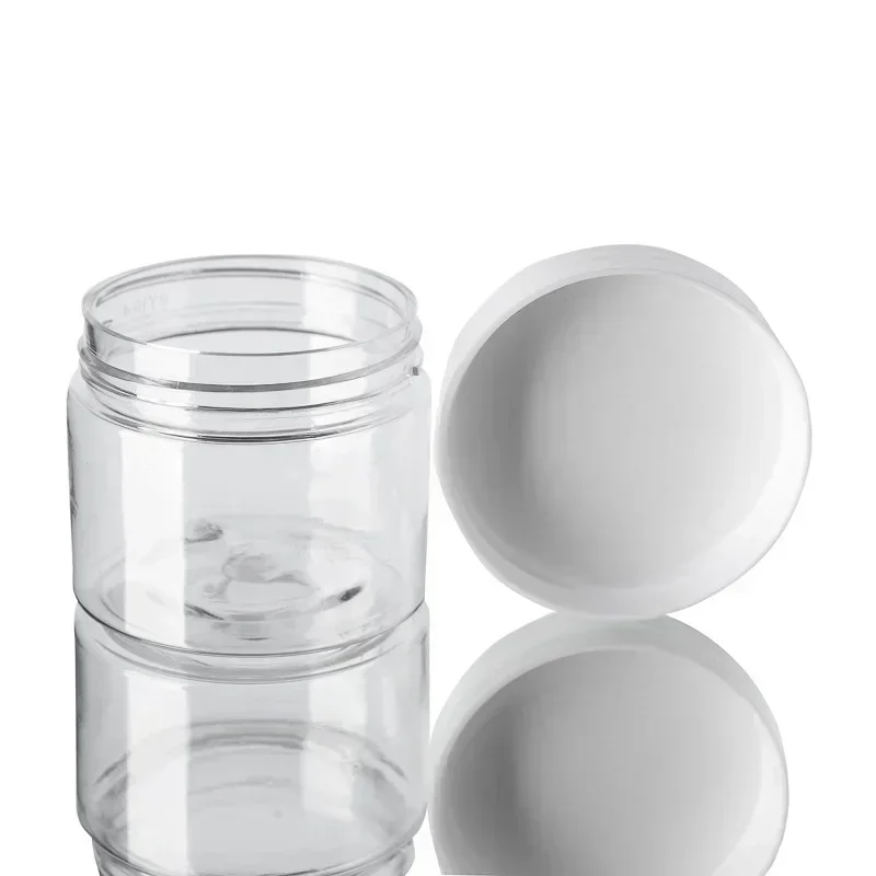 1PC 30/50/60/80/100/120/150g Transparent Plastic Jar With Lid Makeup Cosmetic Face Cream Travel Bottle Kitchen Storage Jars 3