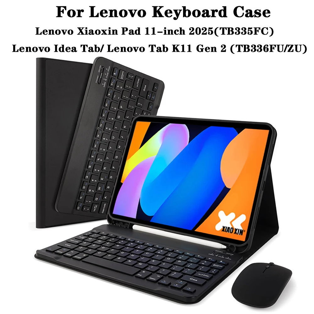 Lenovo 11 Tablet Case with Detachable Keyboard and Pen Slot