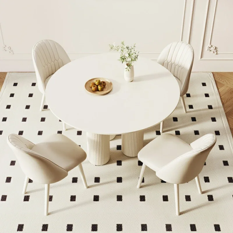 

Restaurant Luxury Dining Tables Round Desk White Living Room Center Dining Tables Mobile Sillas Para Comedor Room Furniture