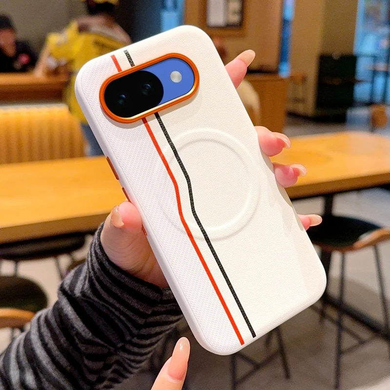 Magnetic Shockproof PU Leather Phone Case with Suction - ELVEV
