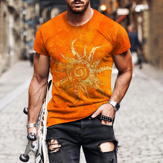 Men's clothing tshirt 3D Sunflower pattern shopping everything
