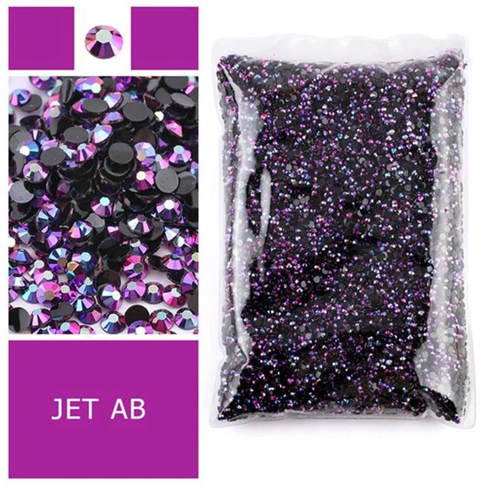 Vibrant Jelly Color Transparent Resin Rhinestones for Nail Art & Garment Decoration, Bulk Wholesale